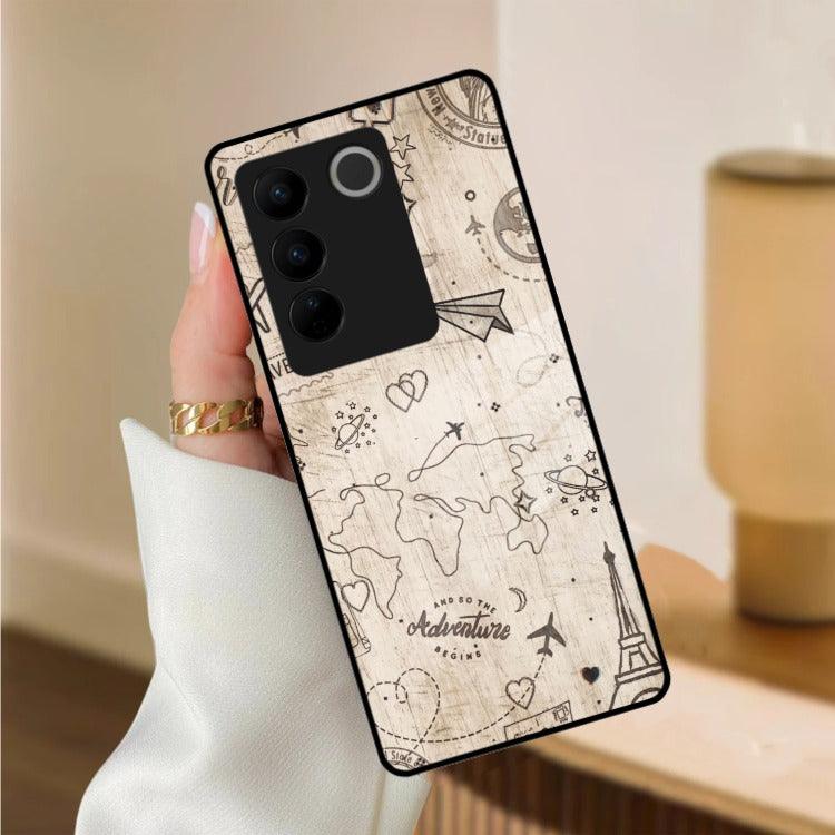 Map Mania Glass Case Cover For Vivo - ShopOnCliQ