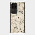 Map Mania Glass Case Cover For Vivo V30 Pro 5G