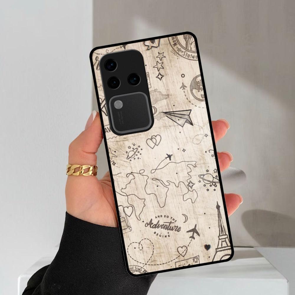 Map Mania Glass Case Cover For Vivo - ShopOnCliQ