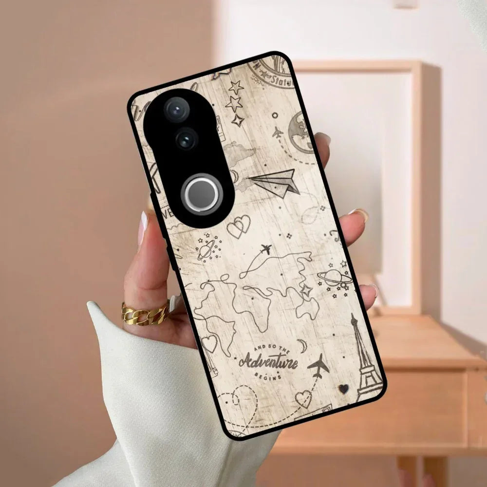 Map Mania Glass Case Cover For Vivo - ShopOnCliQ