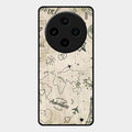 Map Mania Glass Case Cover For Vivo X100 5G