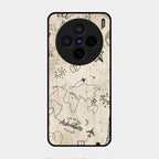 Map Mania Glass Case Cover For Vivo X200 5G