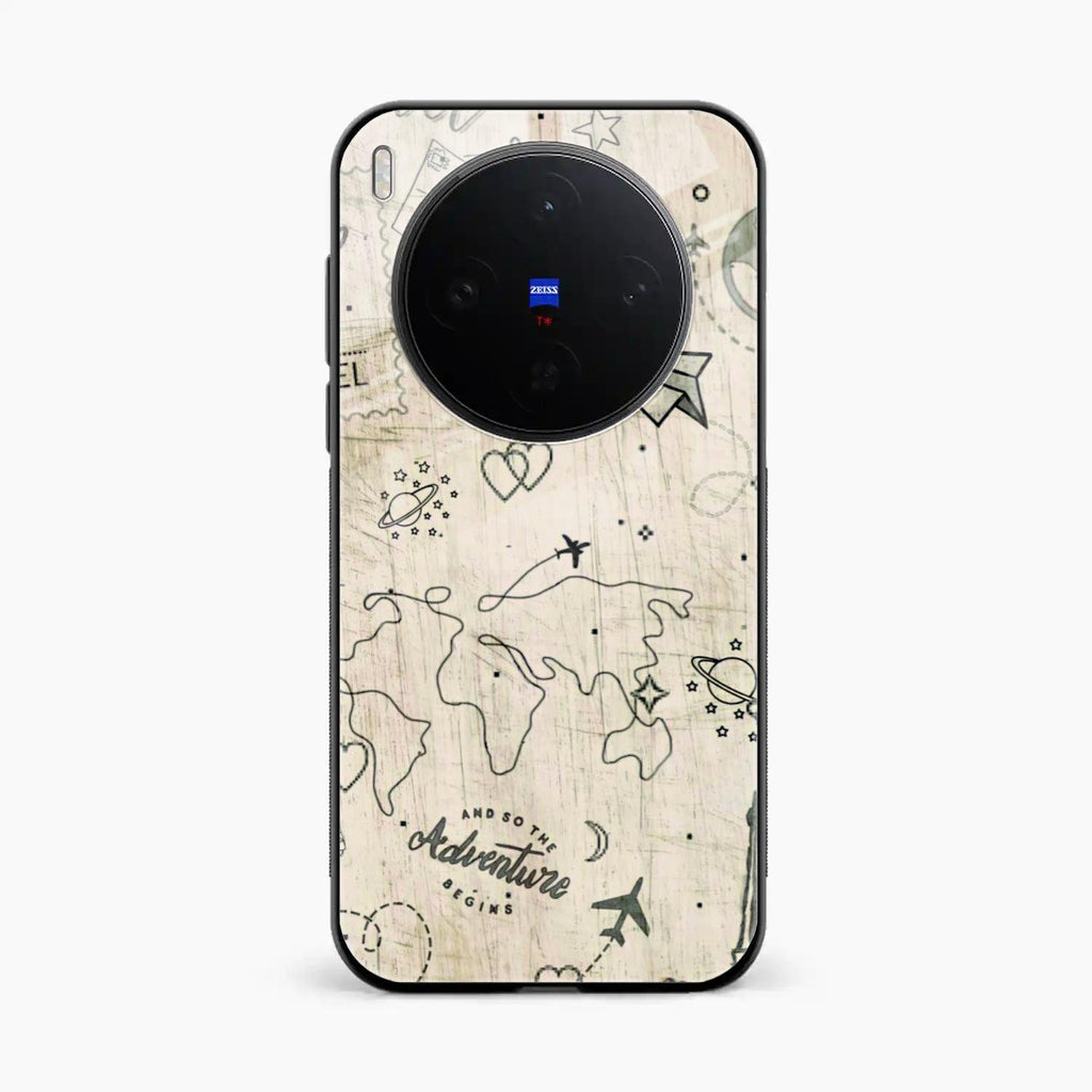 Map Mania Glass Case Cover For Vivo X300 5G