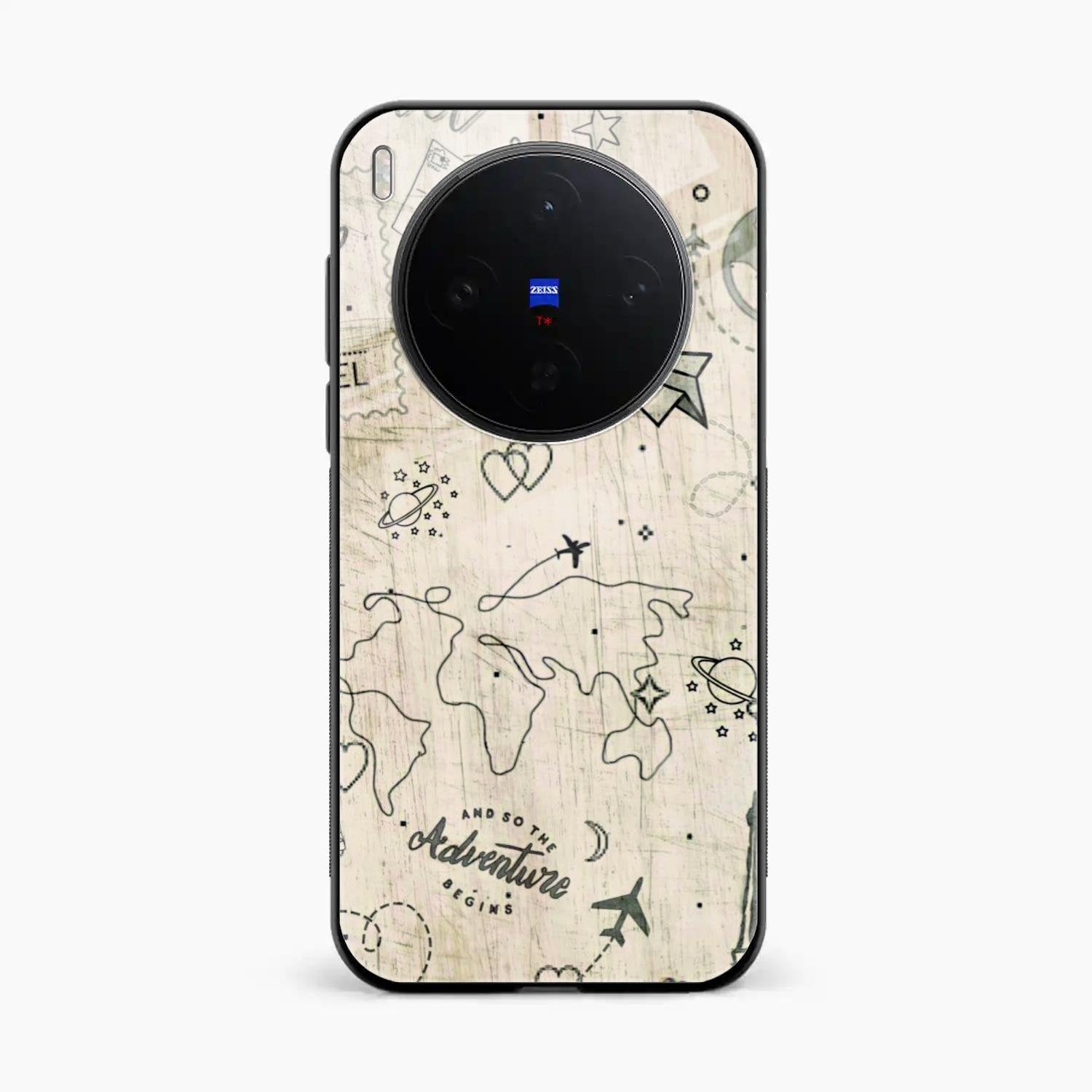 Map Mania Glass Case Cover For Vivo X300 5G
