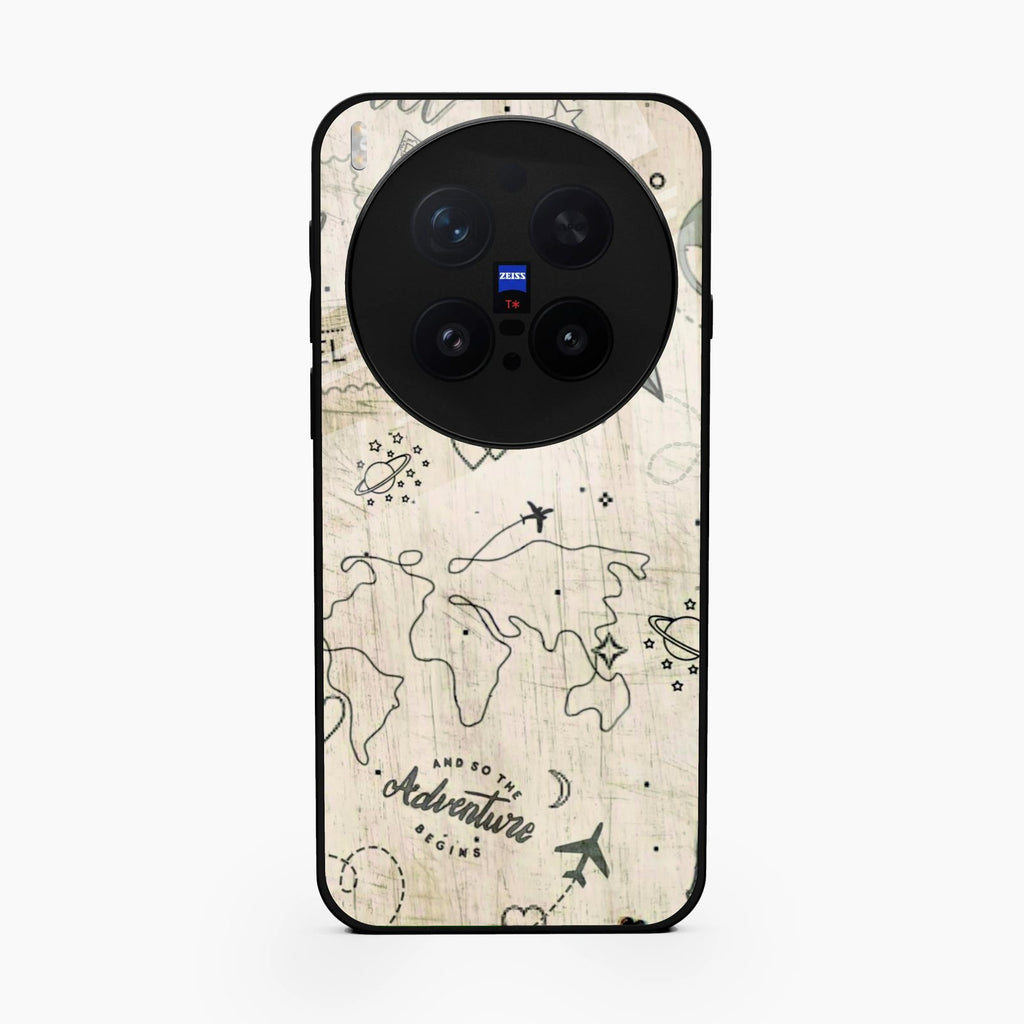 Map Mania Glass Case Cover For Vivo X300 Pro 5G