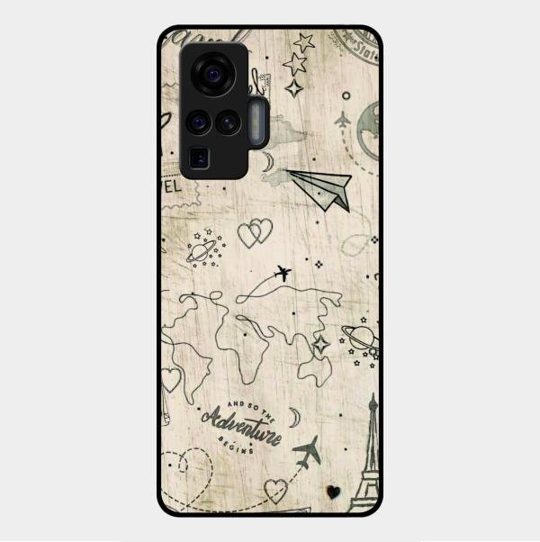 Map Mania Glass Case Cover For Vivo X50 Pro 5G
