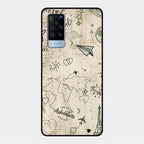 Map Mania Glass Case Cover For Vivo X60 5G