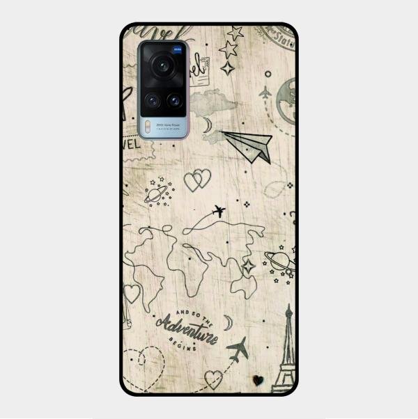 Map Mania Glass Case Cover For Vivo X60 5G