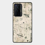 Map Mania Glass Case Cover For Vivo X70 Pro 5G