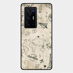 Map Mania Glass Case Cover For Vivo X70 Pro Plus 5G
