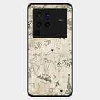 Map Mania Glass Case Cover For Vivo X80 Pro 5G