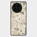 Map Mania Glass Case Cover For Vivo X90 Pro 5G