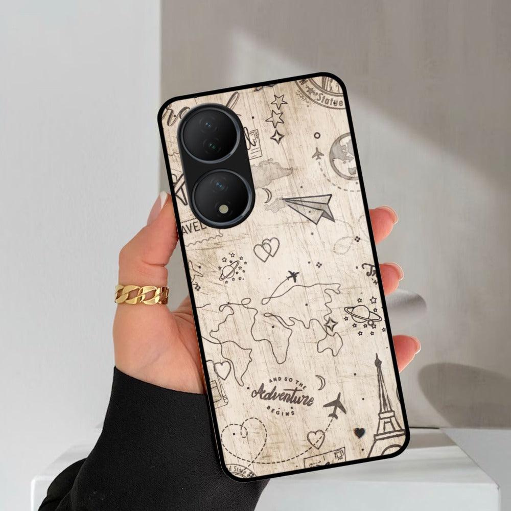 Map Mania Glass Case Cover For Vivo