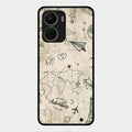 Map Mania Glass Case Cover For Vivo Y16