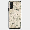 Map Mania Glass Case Cover For Vivo Y20T
