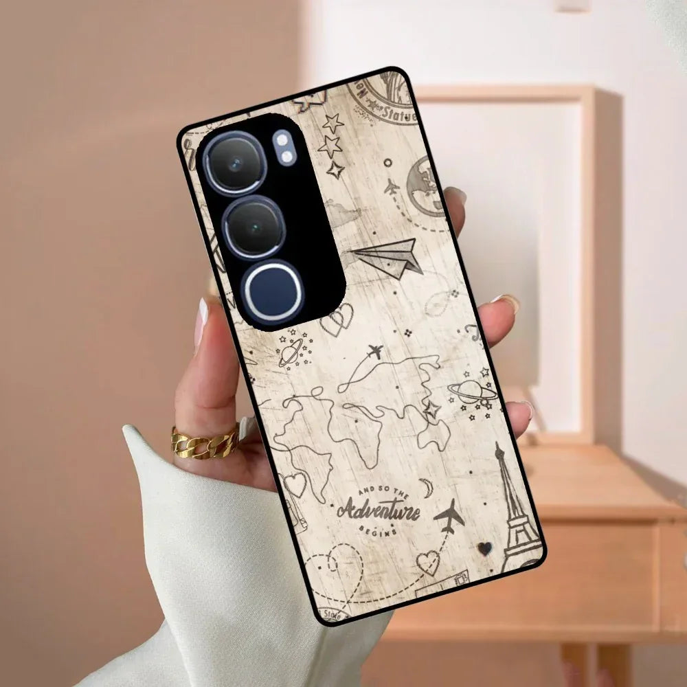 Map Mania Glass Case Cover For Vivo - ShopOnCliQ