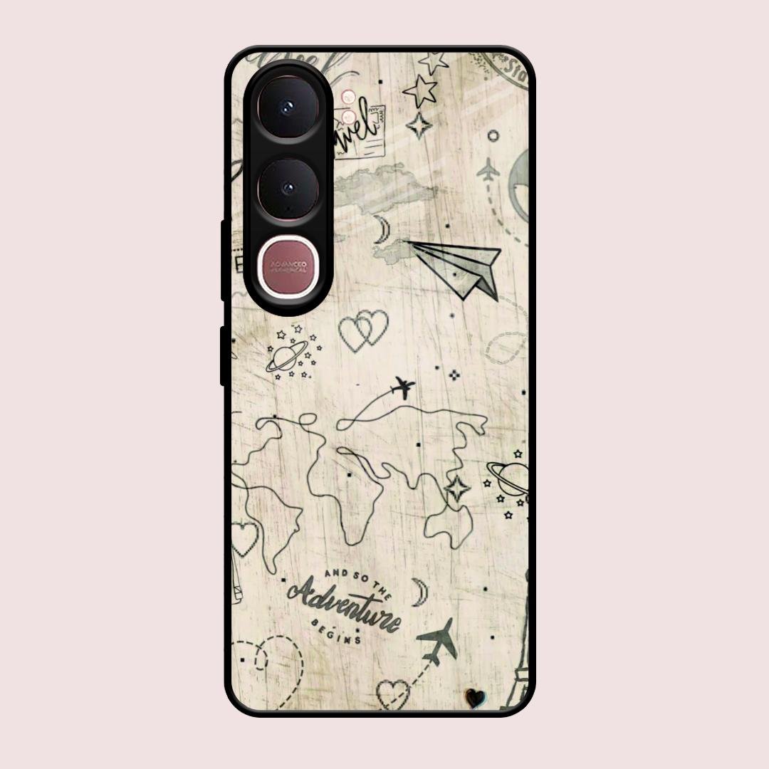Map Mania Glass Case Cover For Vivo Y31 5G