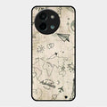 Map Mania Glass Case Cover For Vivo Y58 5G