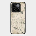Map Mania Glass Case Cover For Xiaomi 14 5G
