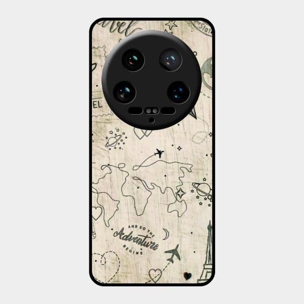 Map Mania Glass Case Cover For Xiaomi 14 Ultra