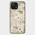 Map Mania Glass Case Cover For Xiaomi Mi 11 Lite