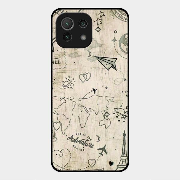 Map Mania Glass Case Cover For Xiaomi Mi 11 Lite