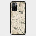 Map Mania Glass Case Cover For Xiaomi Redmi 10 Prime