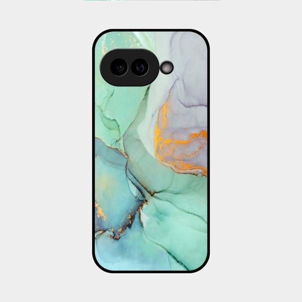 Marble Glass Finish Phone Case And Cover For Google Pixel 9A 5G