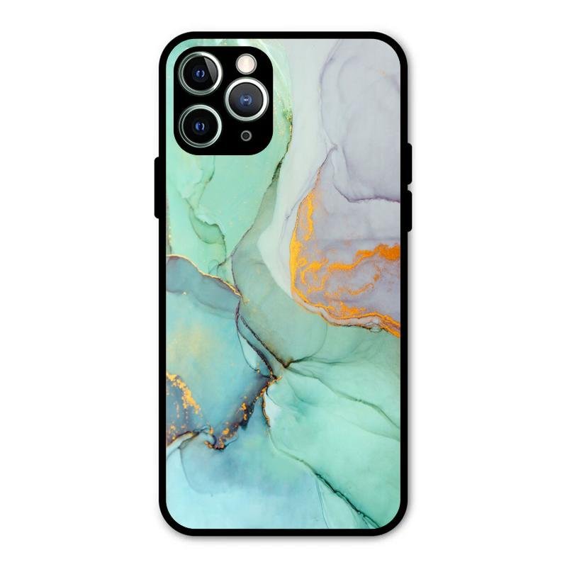 Marble Glass Finish Phone Case And Cover For iPhone 11 Pro Max