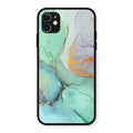 Marble Glass Finish Phone Case And Cover For iPhone 11