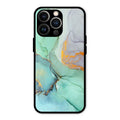 Marble Glass Finish Phone Case And Cover For iPhone 13 Pro Max
