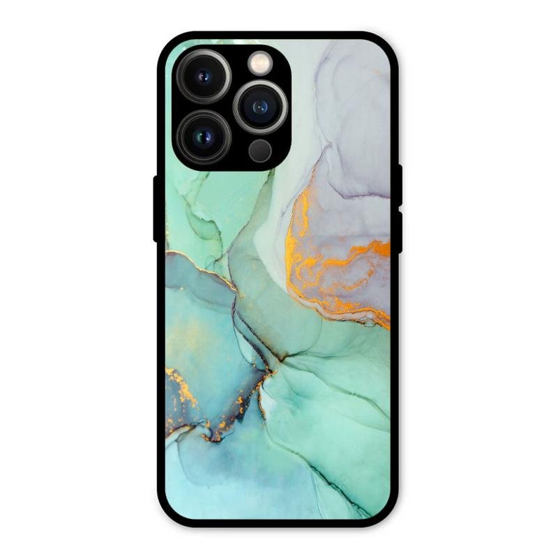 Marble Glass Finish Phone Case And Cover For iPhone 13 Pro Max