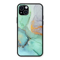 Marble Glass Finish Phone Case And Cover For iPhone 14