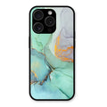Marble Glass Finish Phone Case And Cover For iPhone 15 Pro