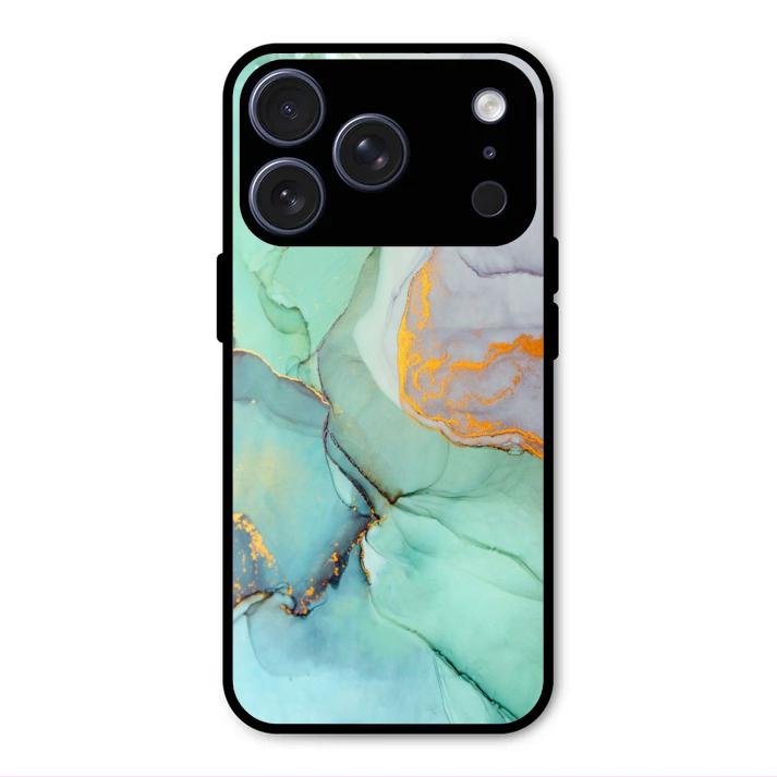 Marble Glass Finish Phone Case And Cover For iPhone 17 Pro Max