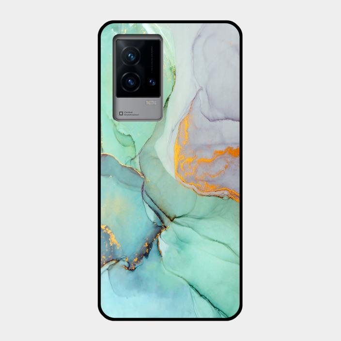 Marble Glass Finish Phone Case And Cover For Iqoo 9 5G