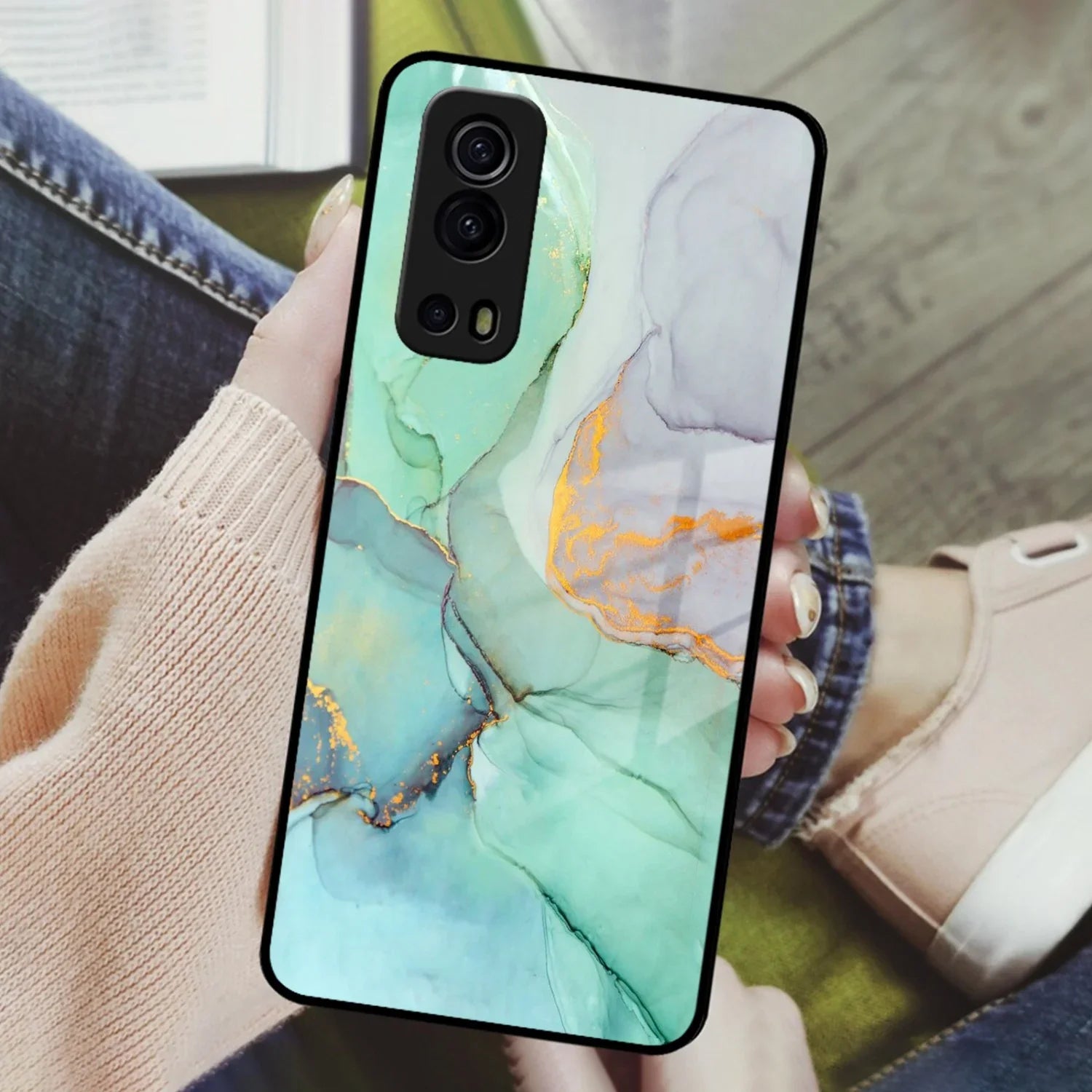 Marble Glass Finish Phone Case And Cover For Vivo - ShopOnCliQ