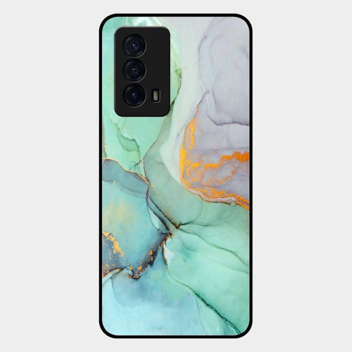 Marble Glass Finish Phone Case And Cover For Iqoo Z5 5G