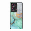 Marble Glass Finish Phone Case And Cover For Motorola Edge 50 Fusion 5G