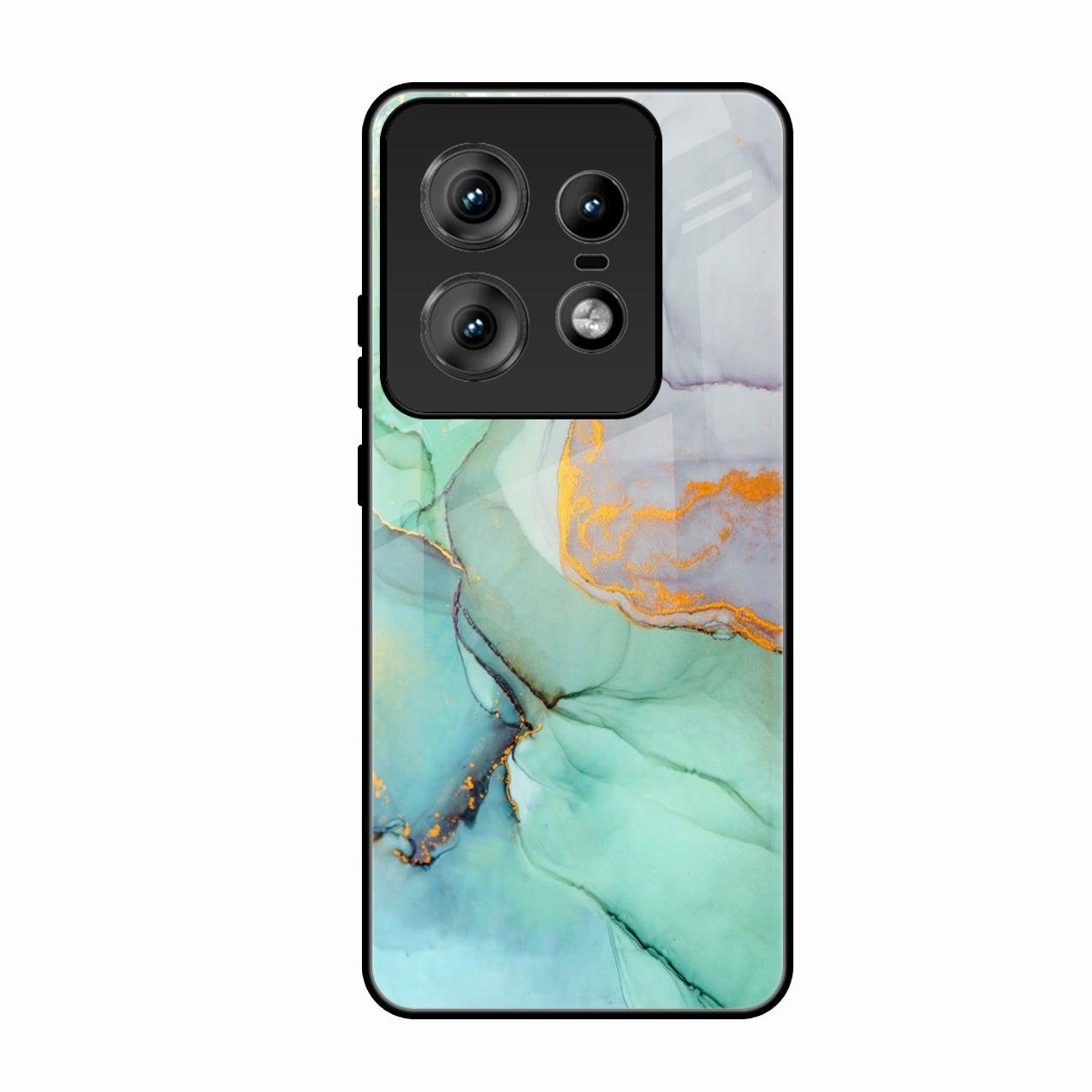 Marble Glass Finish Phone Case And Cover For Motorola Edge 50 Pro