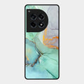 Marble Glass Finish Phone Case And Cover For Oneplus 12R 5G