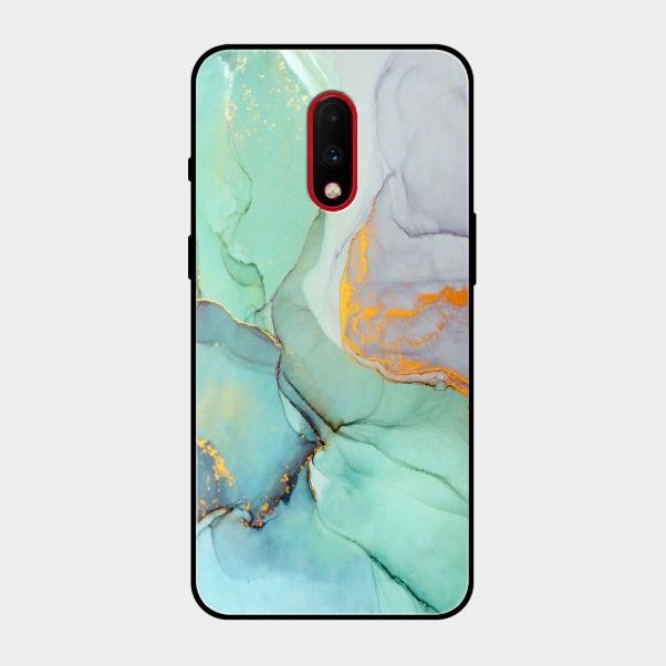 Marble Glass Finish Phone Case And Cover For Oneplus 7