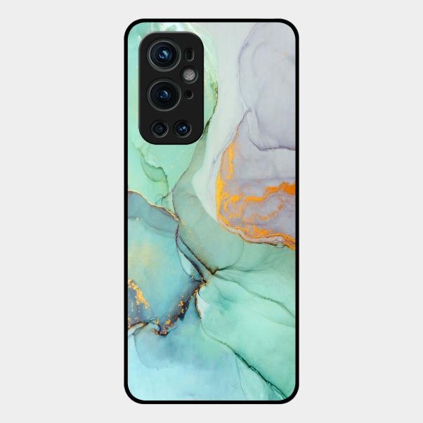 Marble Glass Finish Phone Case And Cover For Oneplus 9 Pro 5G