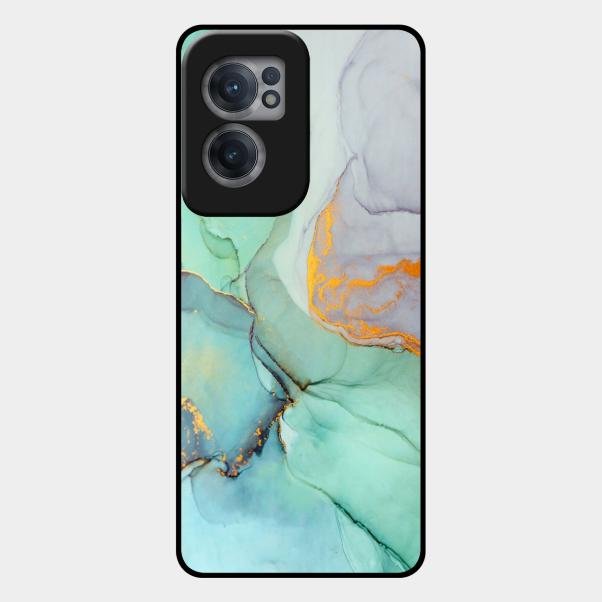 Marble Glass Finish Phone Case And Cover For Oneplus Nord Ce 2 5G
