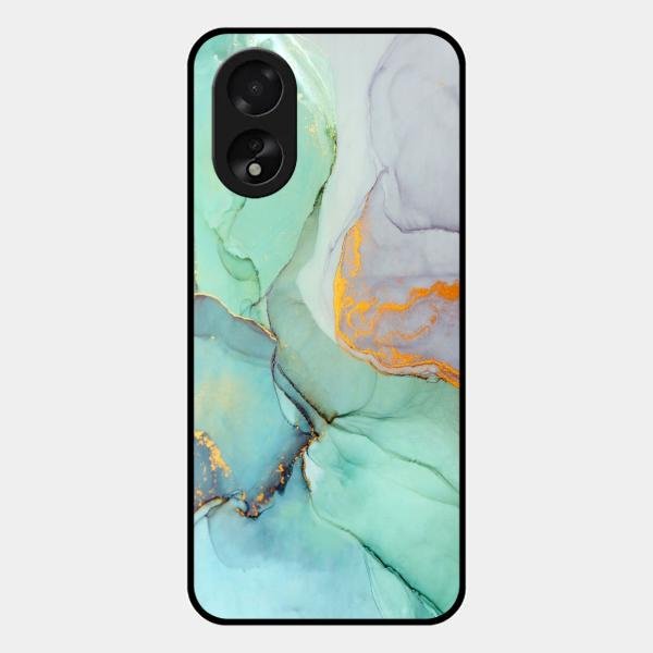 Marble Glass Finish Phone Case And Cover For Oppo A38