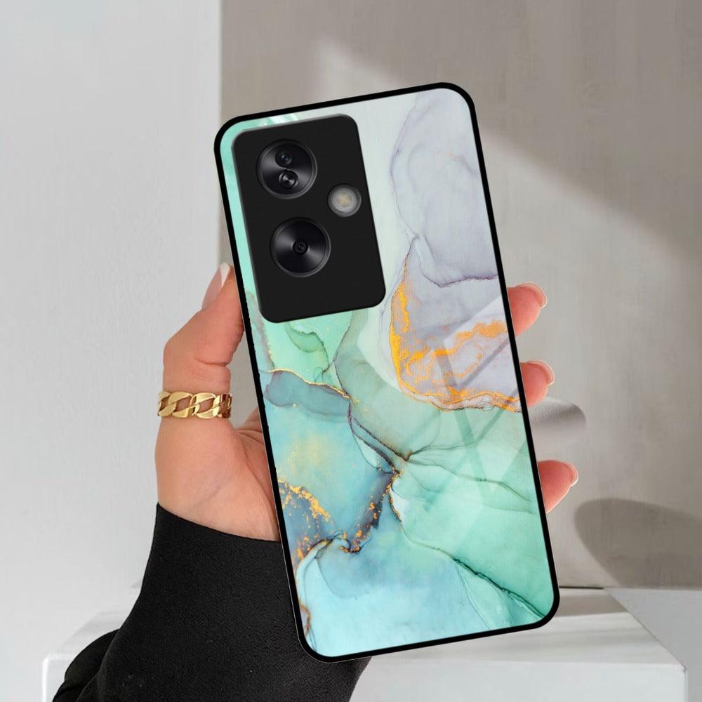 Marble Glass Finish Phone Case And Cover For Oppo