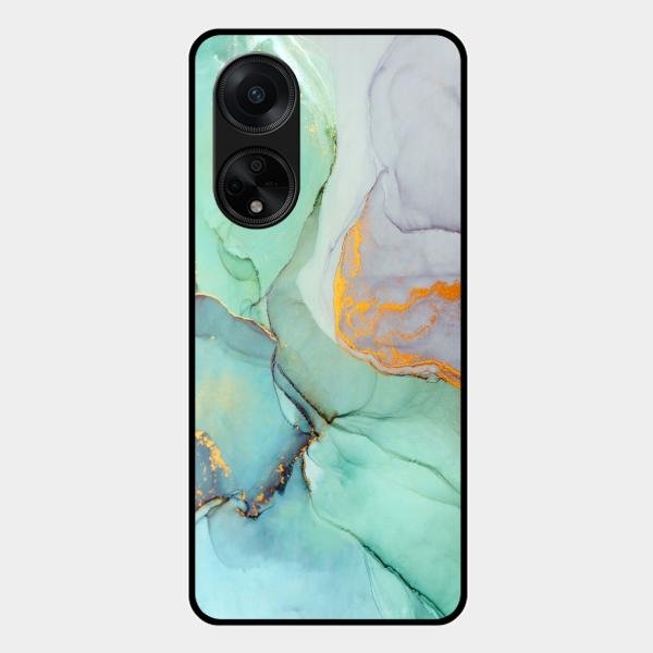 Marble Glass Finish Phone Case And Cover For Oppo F23 5G