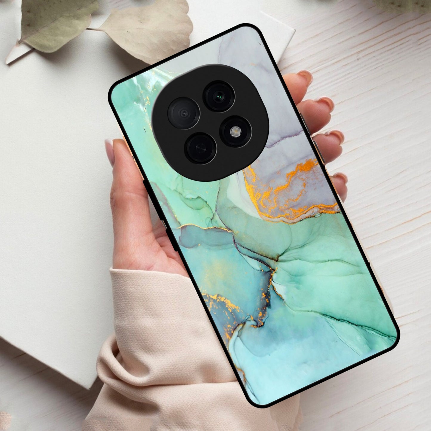 Marble Glass Finish Phone Case And Cover For Oppo