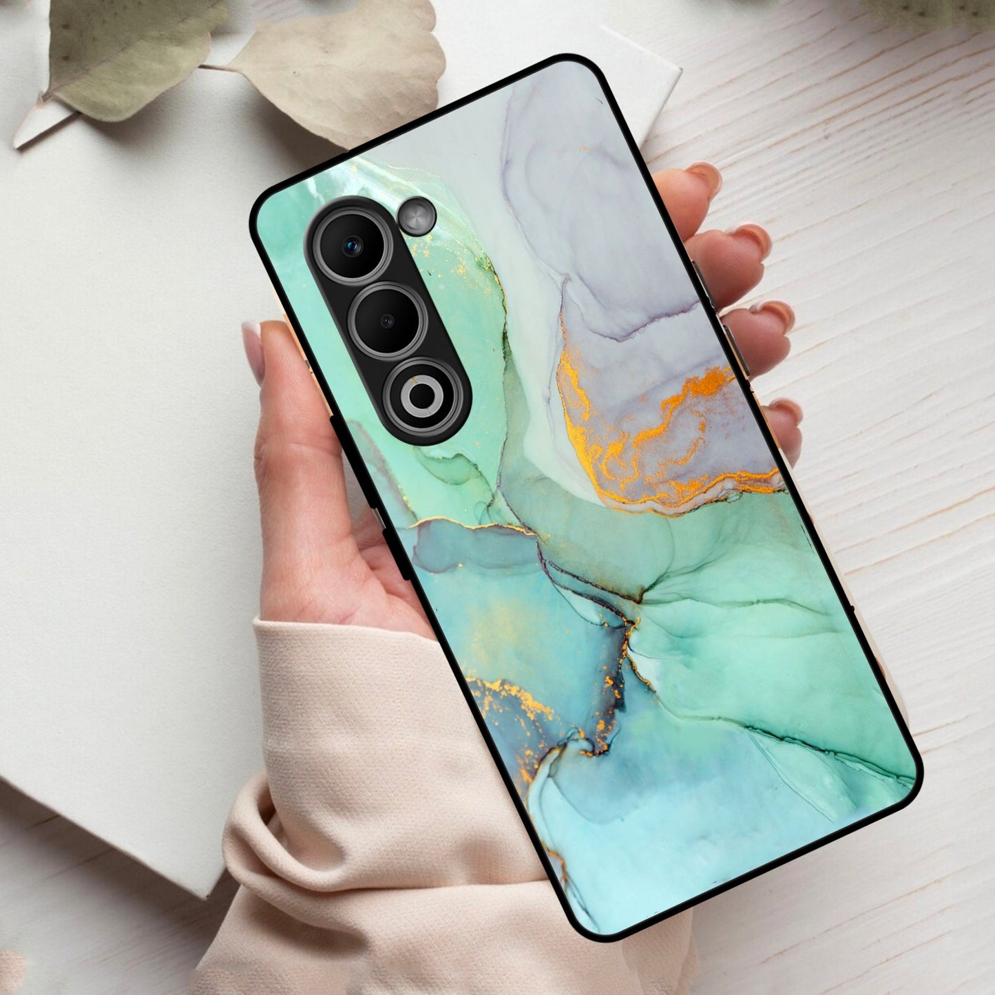 Marble Glass Finish Phone Case And Cover For Oppo