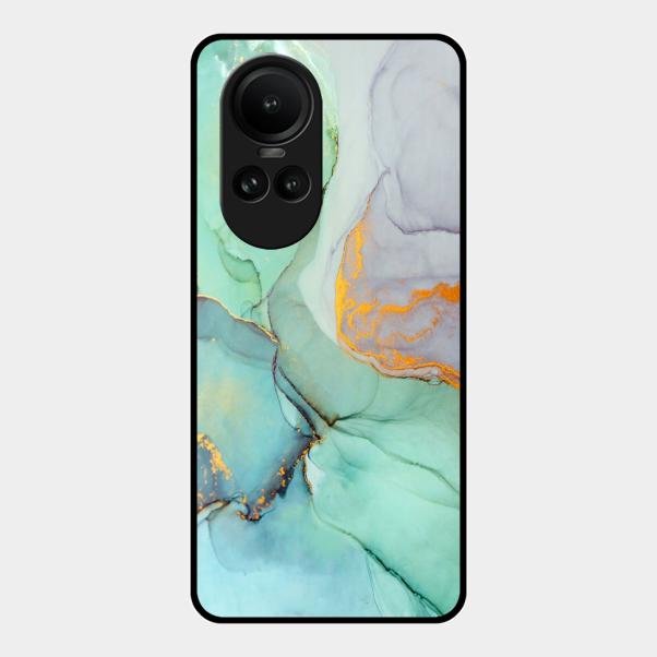 Marble Glass Finish Phone Case And Cover For Oppo Reno 10 Pro 5G
